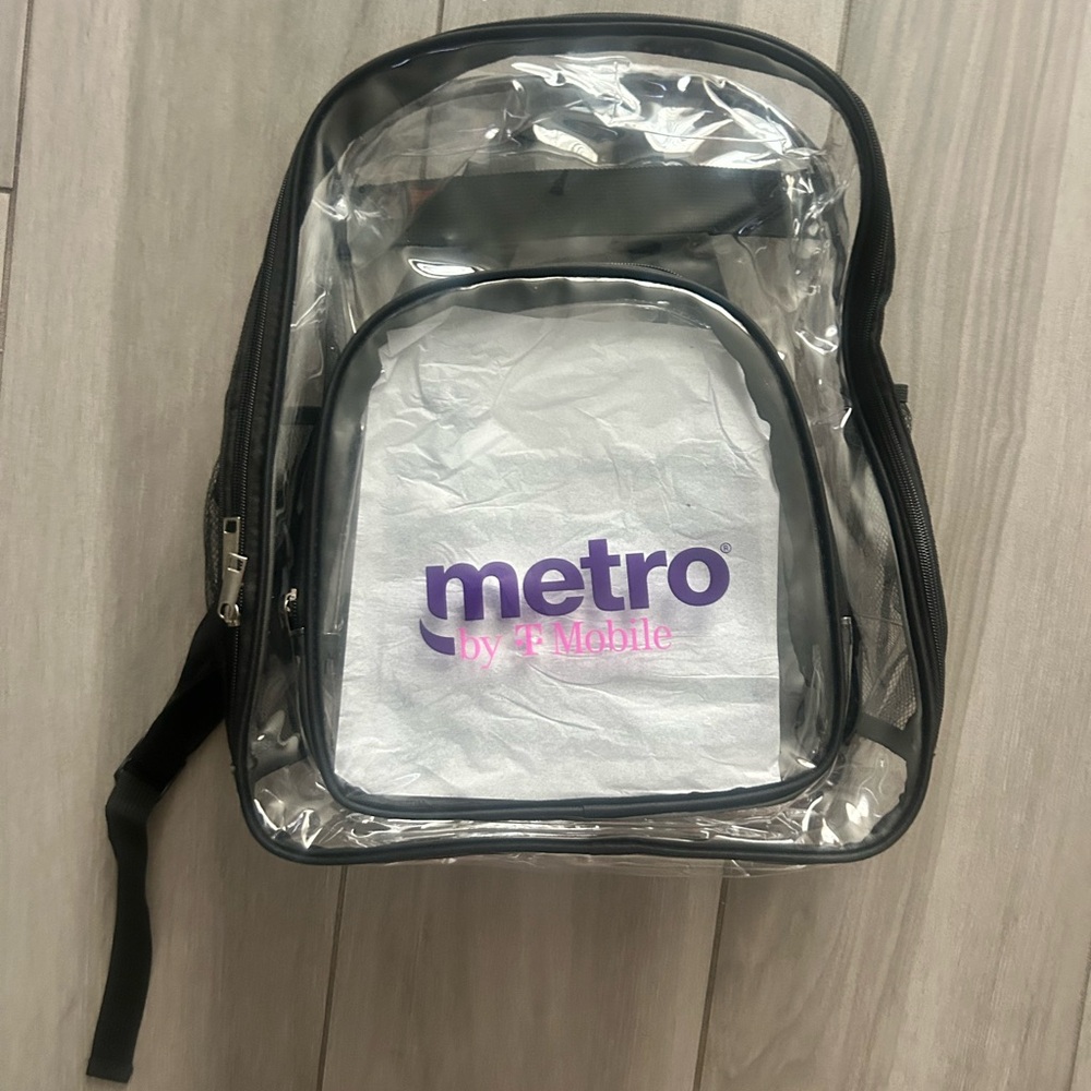 Metro Transparent Backpack with Black Accents